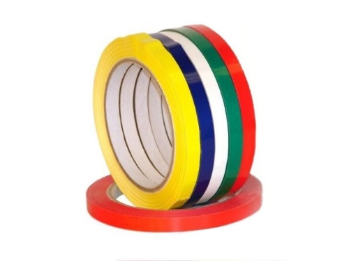 Taśma klej  9mmx46/50m PVC kaucz czerw /16/192