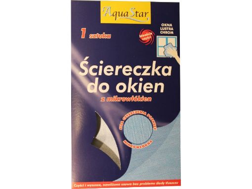 Ścierka mikrowłókna Aqua Star do okien kart a1