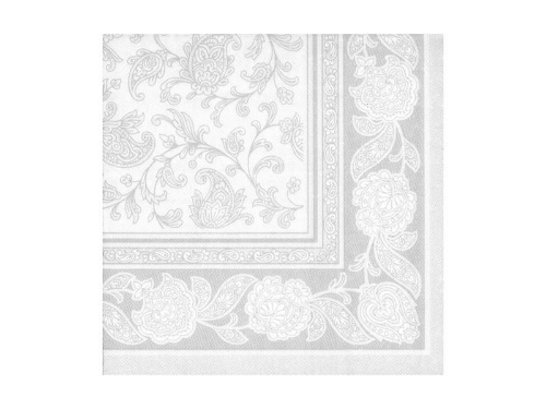 Serwetki ROYAL 1/4 40x40cm białe Ornament 50szt. 11682