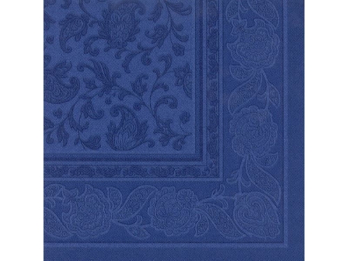 Serwetki ROYAL 1/4 40x40cm ciemno niebieska Ornament 50szt. 11665