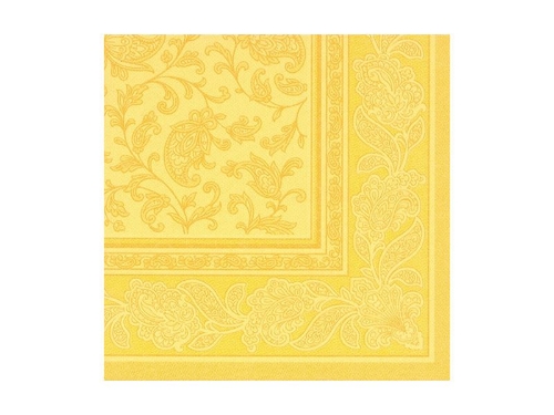 Serwetki ROYAL 1/4 40x40cm żółty Ornament 50szt. 11669