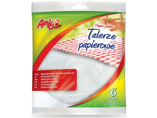 Talerz papierowy AMIGO a6/50