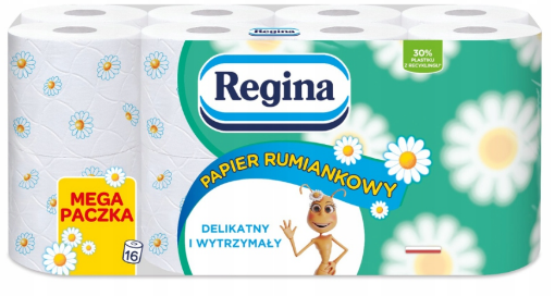 Obrazek Papier toaletowy REGINA rumianek 3 warstwy 16 rolek