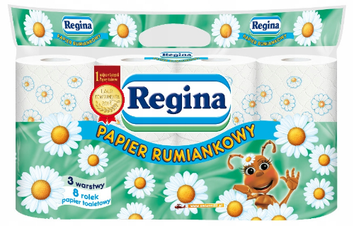 Papier toaletowy REGINA 3 warstwy rumianek 8 rolek