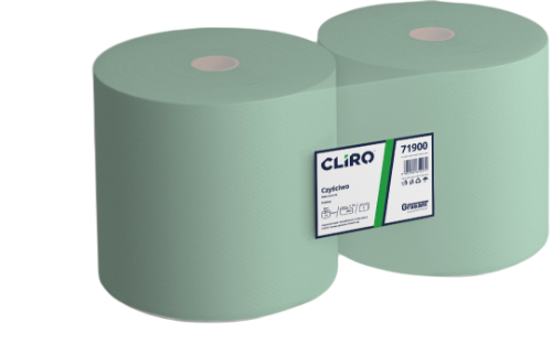 Czyściwo CLIRO 71900 zielone 380mb, 1 warstwa  2 rolki 