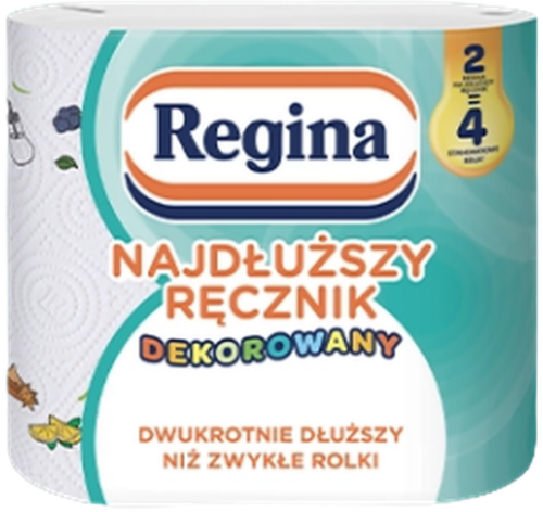 Ręcznik papierowy, REGINA NAJDŁUŻSZY 2 warstwy, nadruk