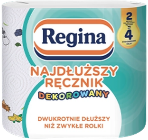 Obrazek Ręcznik papierowy, REGINA NAJDŁUŻSZY 2 warstwy, nadruk