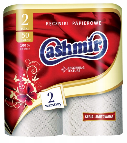 Ręcznik papierowy CASHMIR celuloza 2 warstwy, 2 rolki