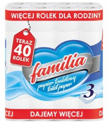 Papier toaletowy Familia 40 rolek, 3 warstwy 