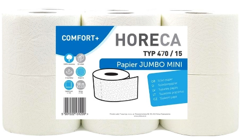 Papier toaletowy HORECA Comfort+ MiniJumbo 12 rolek, 2 warstwy, celuloza