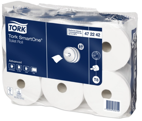 Tork SmartOne 472242 Jumbo papier toaletowy 2 warstwy, 6 rolek T8