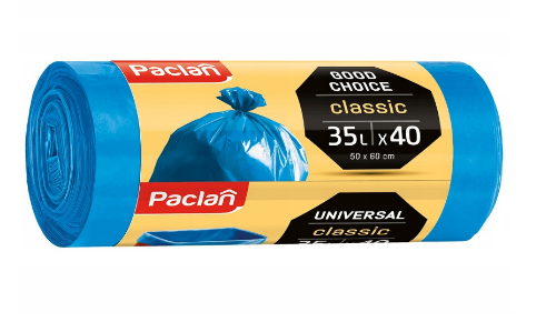 Worki śmieci 35L PACLAN classic niebieskie 40szt