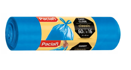 Obrazek Worki śmieci 60L PACLAN Classic USZY 16szt 