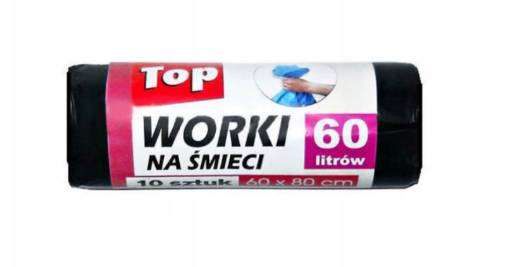 Obrazek Worki na śmieci  60L 60x80 LD TOP Super Mocne 10szt