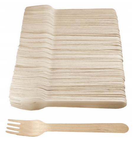 Widelec drewniany 16cm 100szt