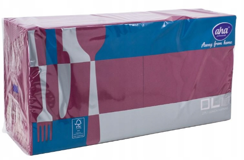  AHA serwetka 33x33 1/4 bordowa, 2 warstwy 250szt