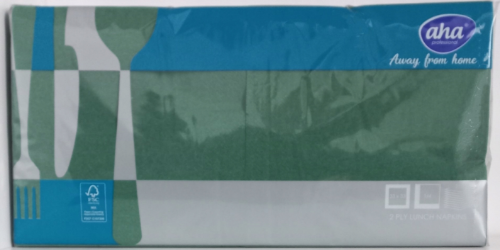 AHA serwetka 1/4 33x33 zielona, 2 warstwy 250 szt