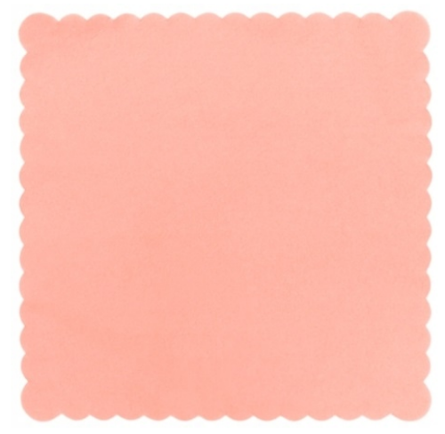 Serwetka ząbkowana  1w 15x15cm różowa 120 szt