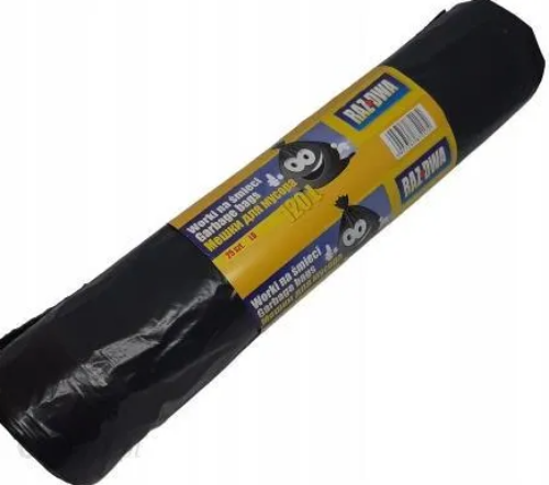 Worki na śmieci 120L 70x110 czarne 25szt