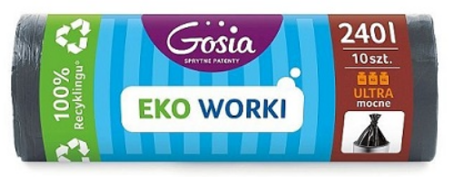 Worki na śmieci 240L GOSIA czarne 10szt. 7204