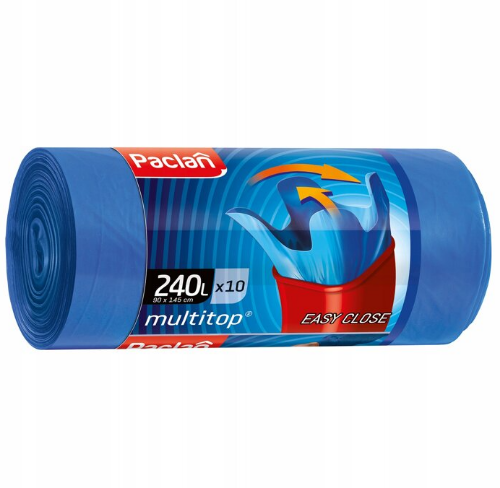 Worki na śmieci 240L Multi-Top niebieskie 10szt. 134452