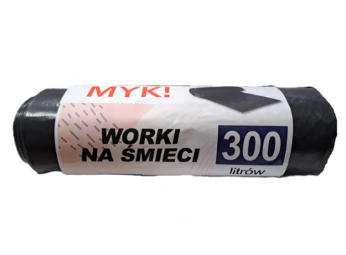 Worki na śmieci 300L MYK czarne 10szt.