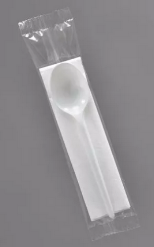 Zestaw sztućców 3512 łyżka + serwetka BIAŁA 1szt