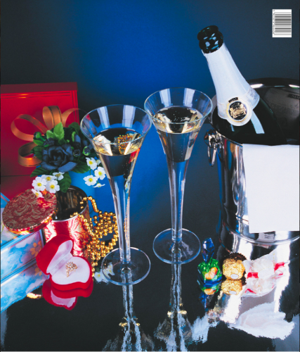 Reklamówka z uchem 40x45 SZAMPAN 25 sztuk 35my