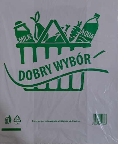 Reklamówka LDPE 30/7/55 DOBRY WYBÓR 40my biała 100 sztuk