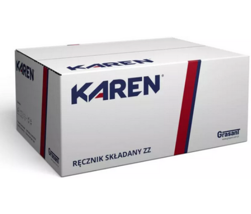 KAREN 90195E ręcznik ZZ biały, 2 warstwy 3000szt