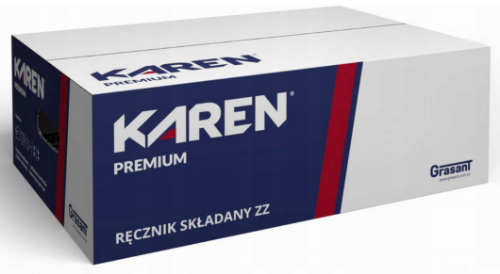 KAREN PREMIUM 92199 ręcznik ZZ biały, 2 warstwy 3200szt