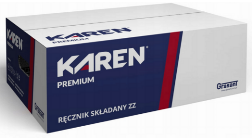 Obrazek KAREN PREMIUM 92199 ręcznik ZZ biały, 2 warstwy 3200szt