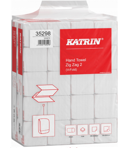 KATRIN 35298 ręcznik ZZ biały, 2 warstwy, 4000szt