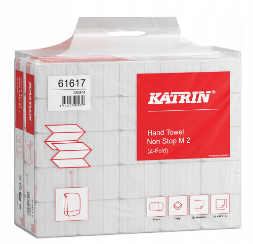 KATRIN MINI 61617 ręcznik ZZ biały, 2 warstwy 4000szt