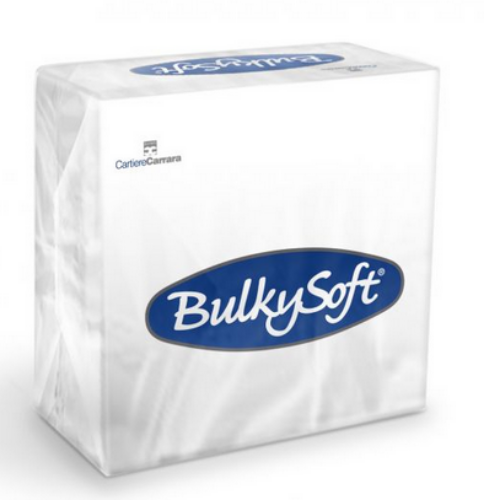 BulkySoft 32980 serwetka 33x33 1/4 biała, 2 warstwy 100szt 