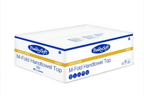 BulkySoft 82260 ręcznik ZZ M-fold ULTRA biały, 3 warstwy 2500szt 