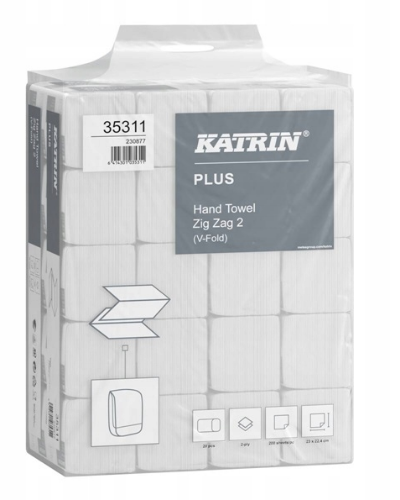 KATRIN 35311S ręcznik ZZ biały, 2 warstwy 4000szt