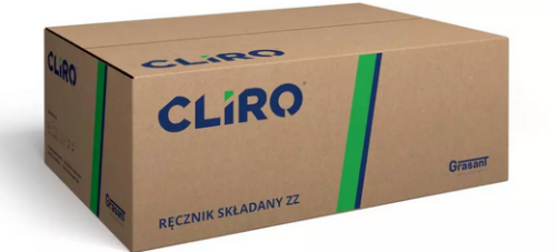 CLIRO 91034 ręcznik ZZ szary, 1 warstwa 4000 szt