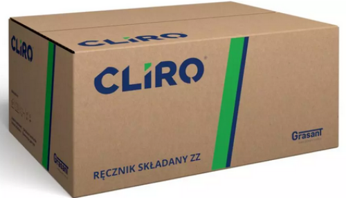 CLIRO EKO 91004E+ 91104E ręcznik ZZ szary, 1 warstwa 4000szt
