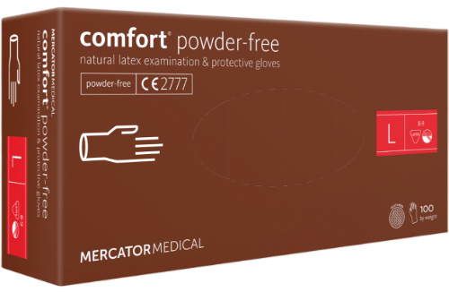 Rękawice lateksowe Comfort L bezpudrowe 100 sztuk