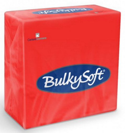 Obrazek BulkySoft 32190 serwetka 33x33 czerowna, 2 warstwy 100szt