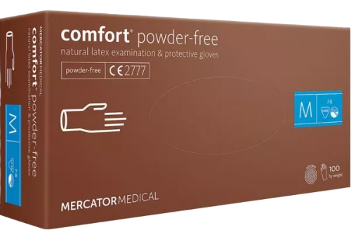 Rękawice lateksowe Comfort M bezpudrowe 100 sztuk