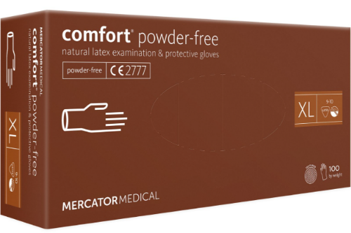 Rękawice lateksowe Comfort XL bezpudrowe 100 sztuk