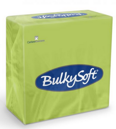 Obrazek BulkySoft 32247 serwetka 33x33 kiwi, 2 warstwy 100szt