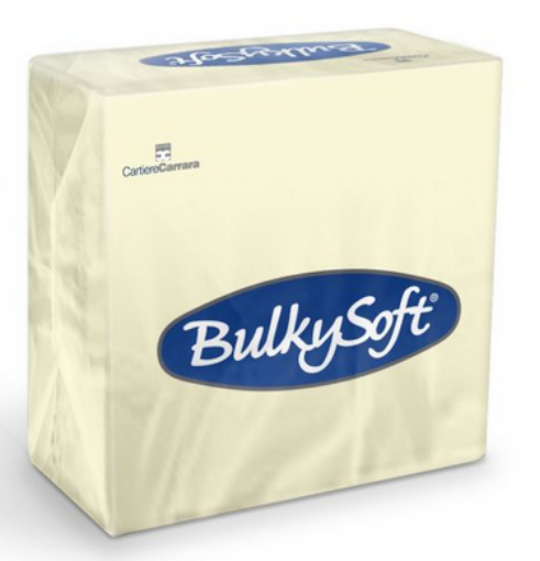 Obrazek BulkySoft 32160 serwetka 33x33 kremowa, 2 warstwy 100szt