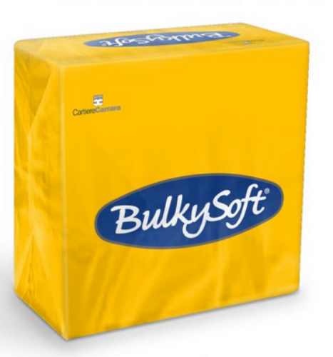 BulkySoft 32410 serwetka 33x33 żółta, 2 warstwy 100szt