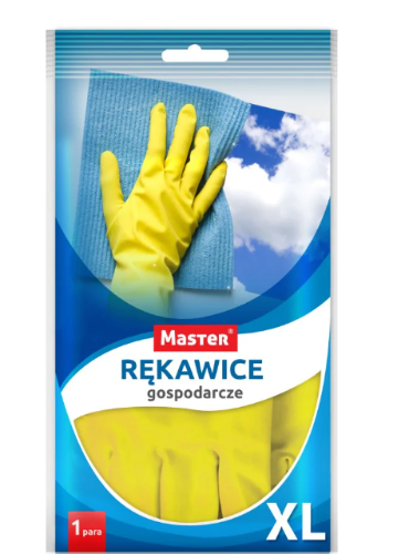 Rękawice gumowe MASTER XL żółte S439