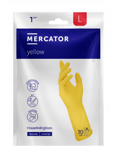 Rękawice gumowe MERCATOR Yellow L żółte