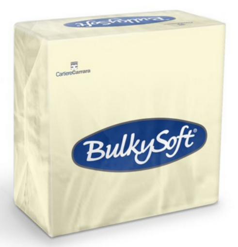 Obrazek BulkySoft 32680 serwetka 33x33 kremowa, 2 warstwy 50szt