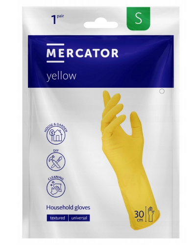 Rękawice gumowe MERCATOR Yellow S żółte